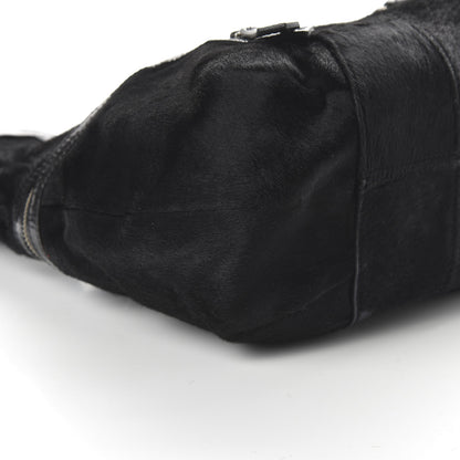 Christian Louboutin Pony Hair Patent Hobo Black 6 of 9