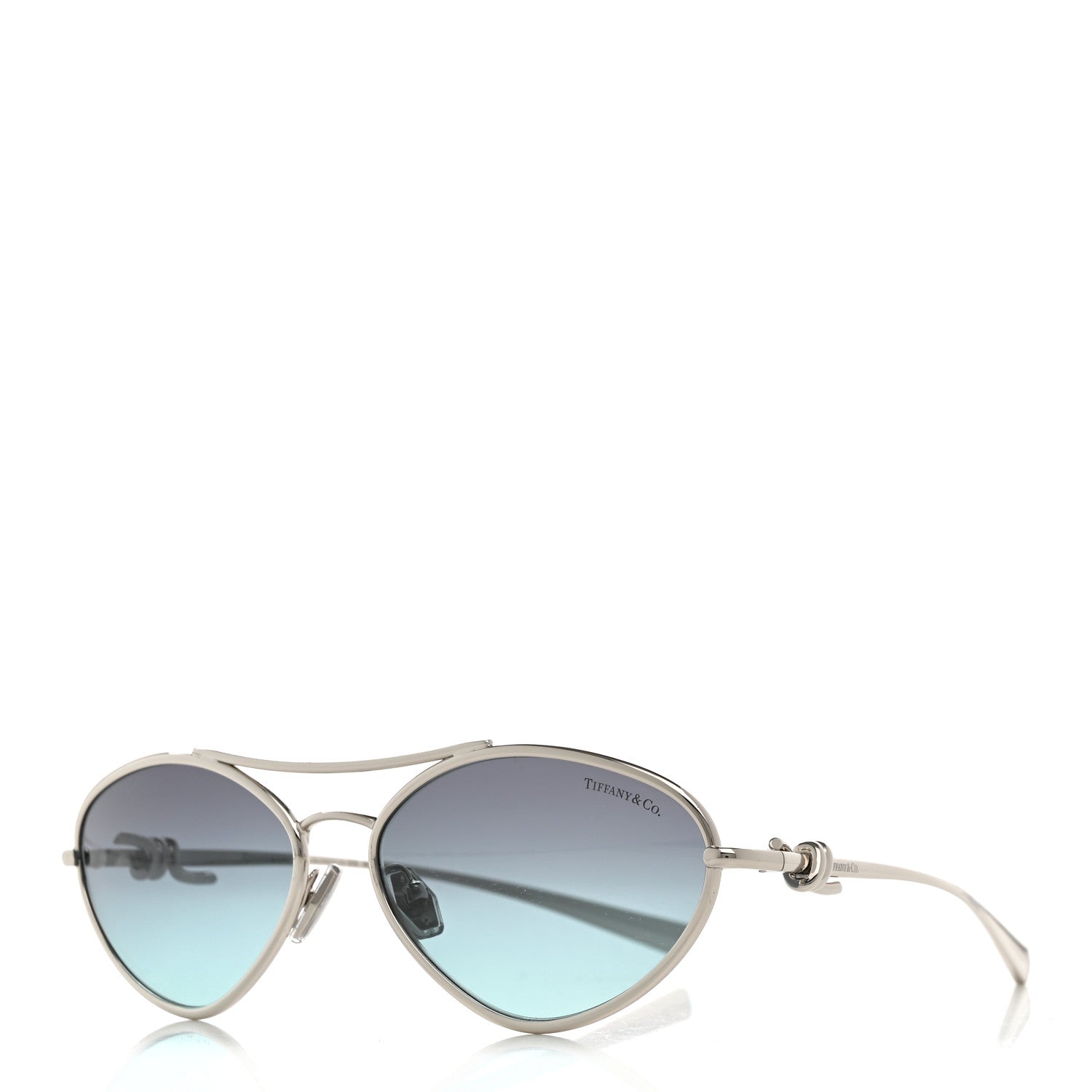 Tiffany Metal Knot Sunglasses TF3117 Silver 1 of 8