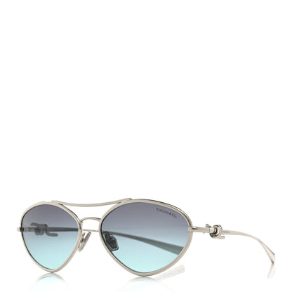 Tiffany Metal Knot Sunglasses TF3117 Silver 1 of 8