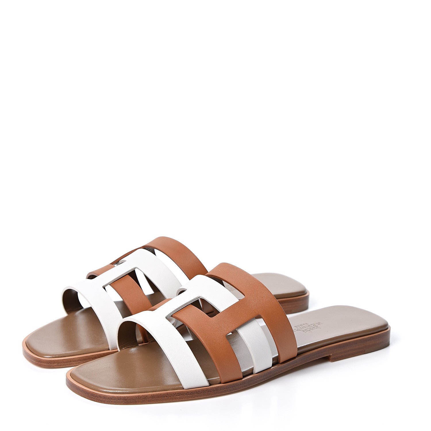 Hermes Calfskin Amore Sandals 37 White Naturel 3 of 11