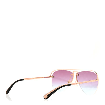 Louis Vuitton Monogram Grease Sunglasses Z1280W Gold 4 of 8