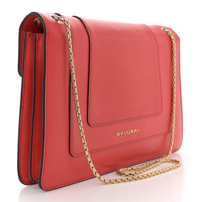 Bulgari Calfskin Serpenti Forever Shoulder Bag Red 3 of 15