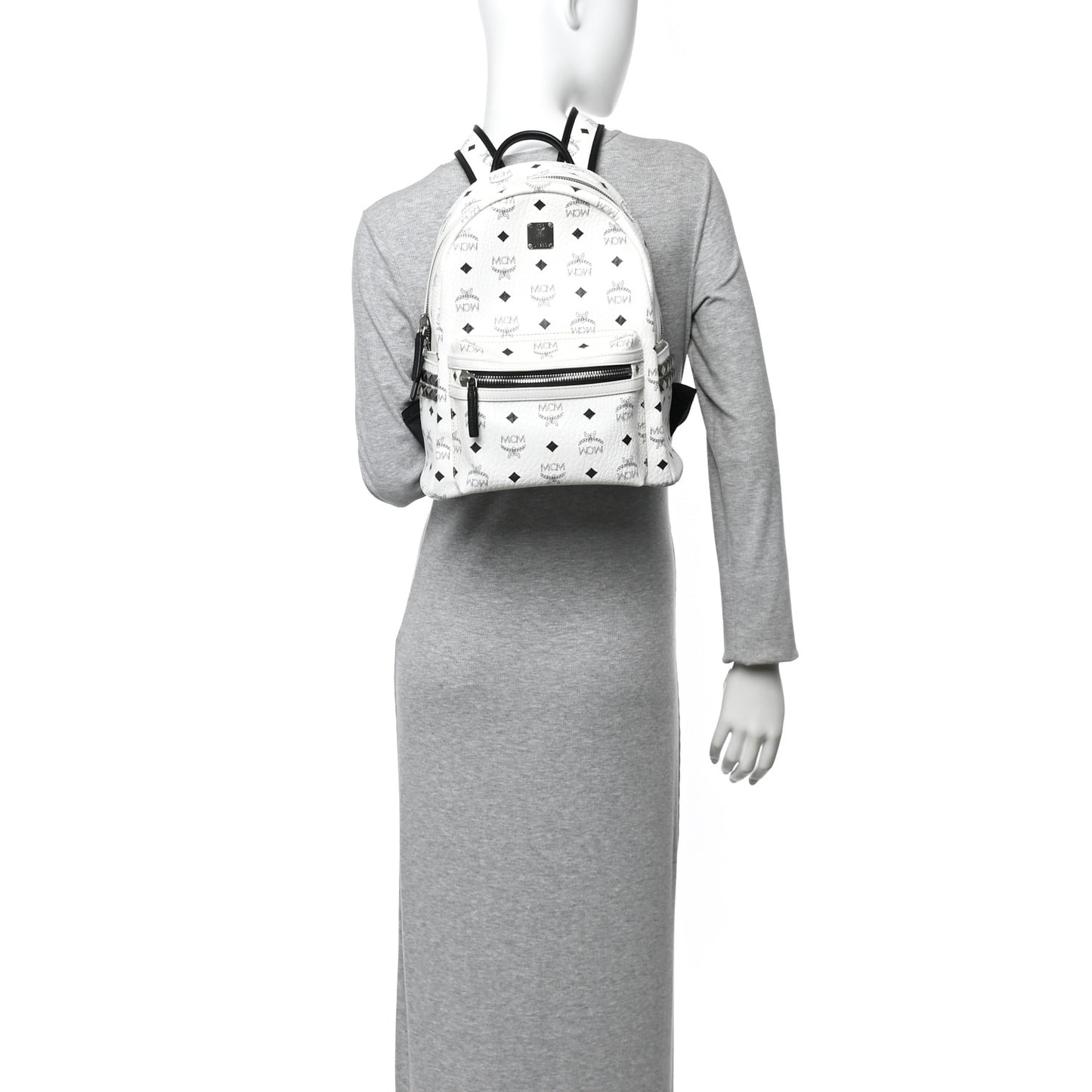 Visetos Small Side Stud Stark Backpack White