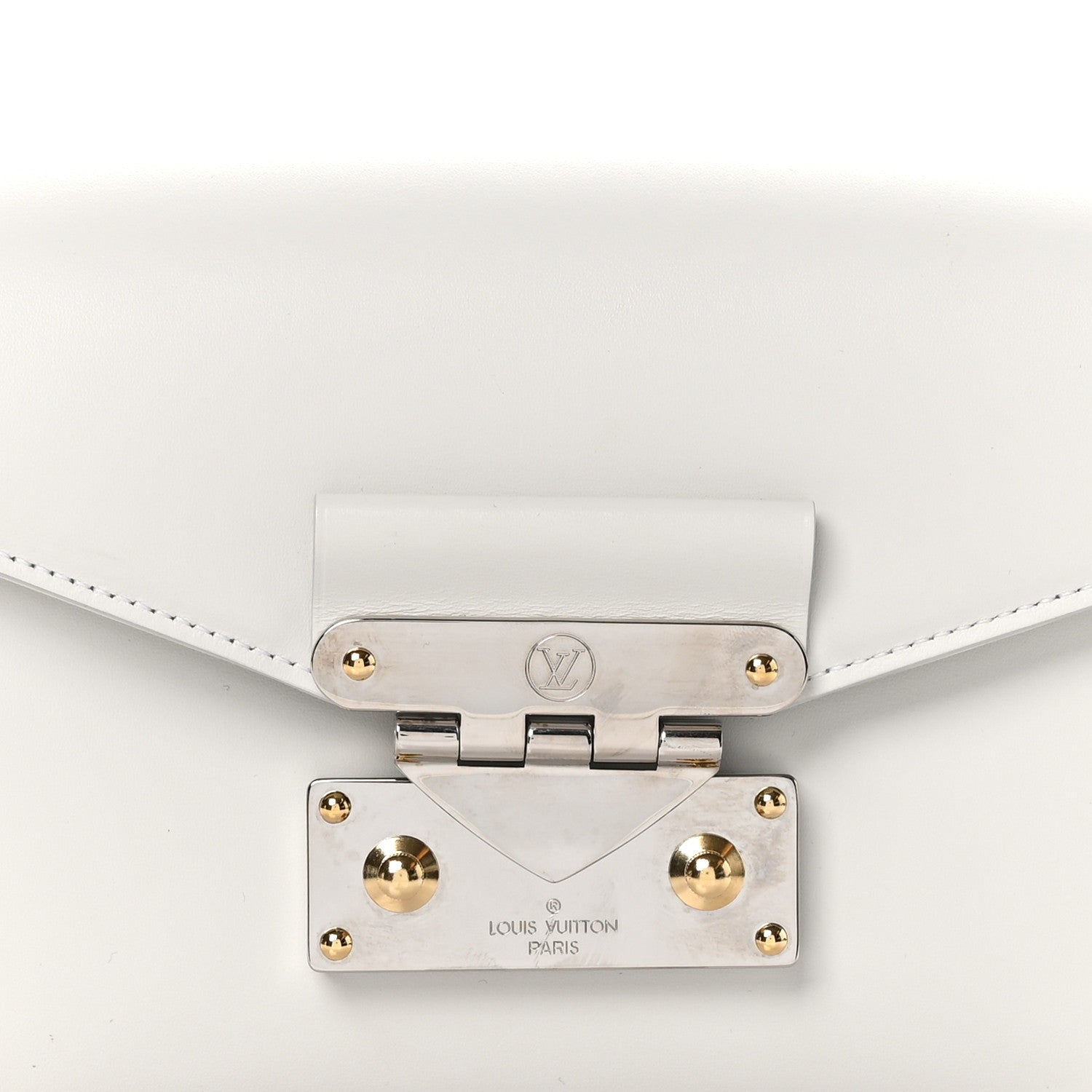 Louis Vuitton Calfskin Reverse Monogram Swing White 6 of 8