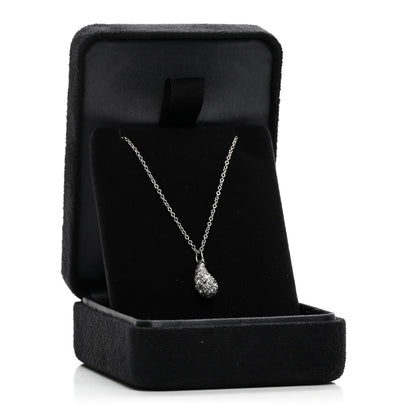Tiffany Platinum Diamond 6mm Elsa Peretti Teardrop Pendant Necklace 5 of 5