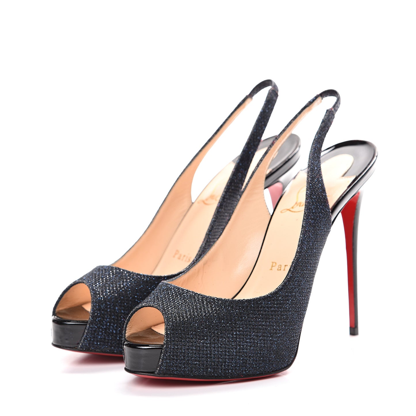 Glitter Private Number 120 Pumps 36 Navy Black