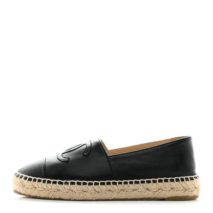 Chanel Lambskin CC Espadrilles 36 Black 1 of 11
