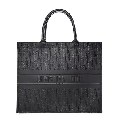 Christian Dior Oblique Calfskin Embossed Book Tote Black 1 of 9