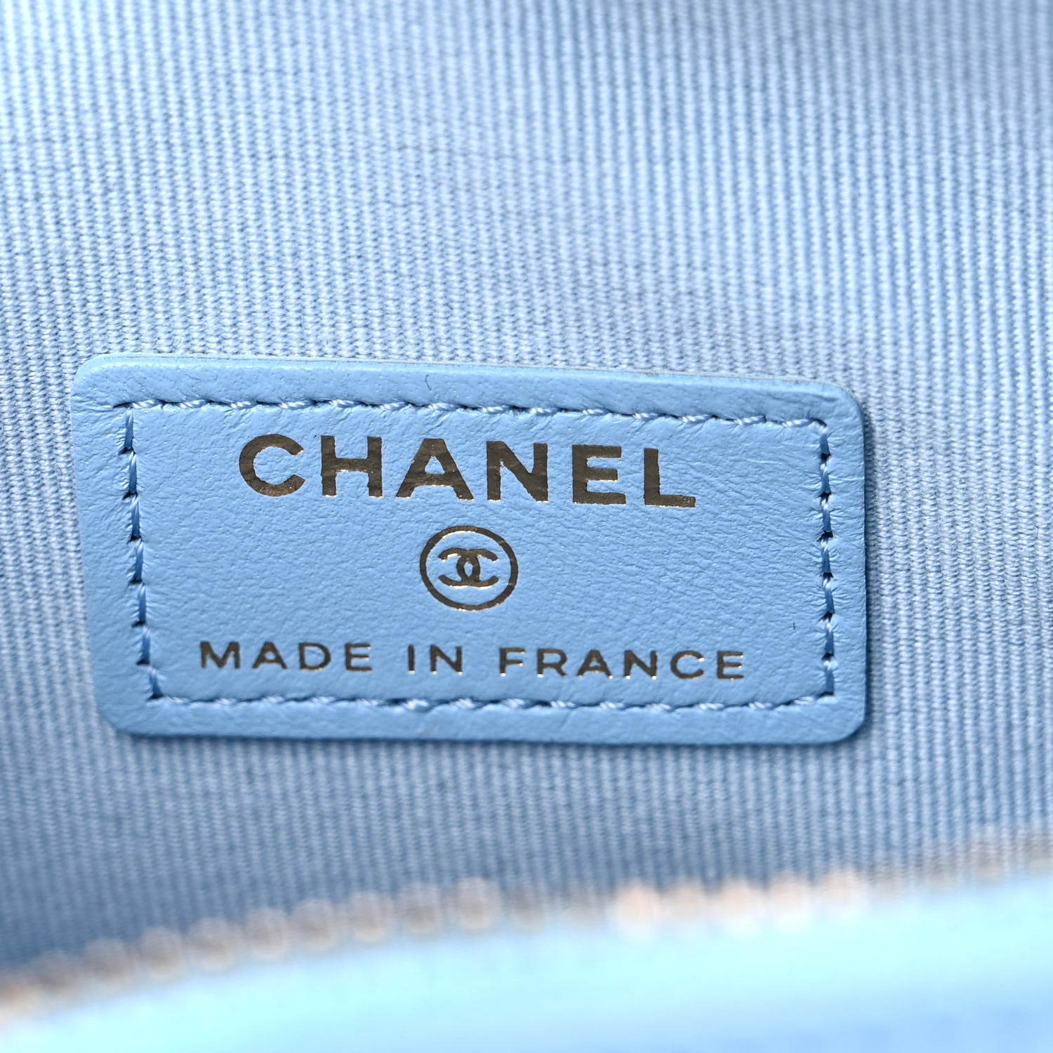 Chanel Lambskin Quilted CC In Love Heart Clutch With Chain Light Blue 6 of 10