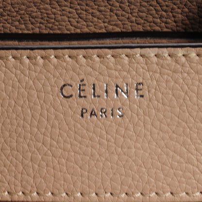 Celine Drummed Calfskin Micro Luggage Dune 6 of 8