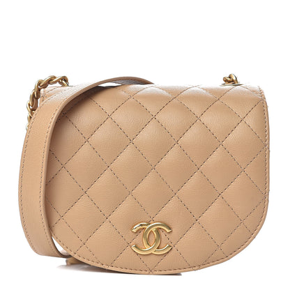 Chanel Calfskin Quilted Small Messenger Flap Beige 1 of 10