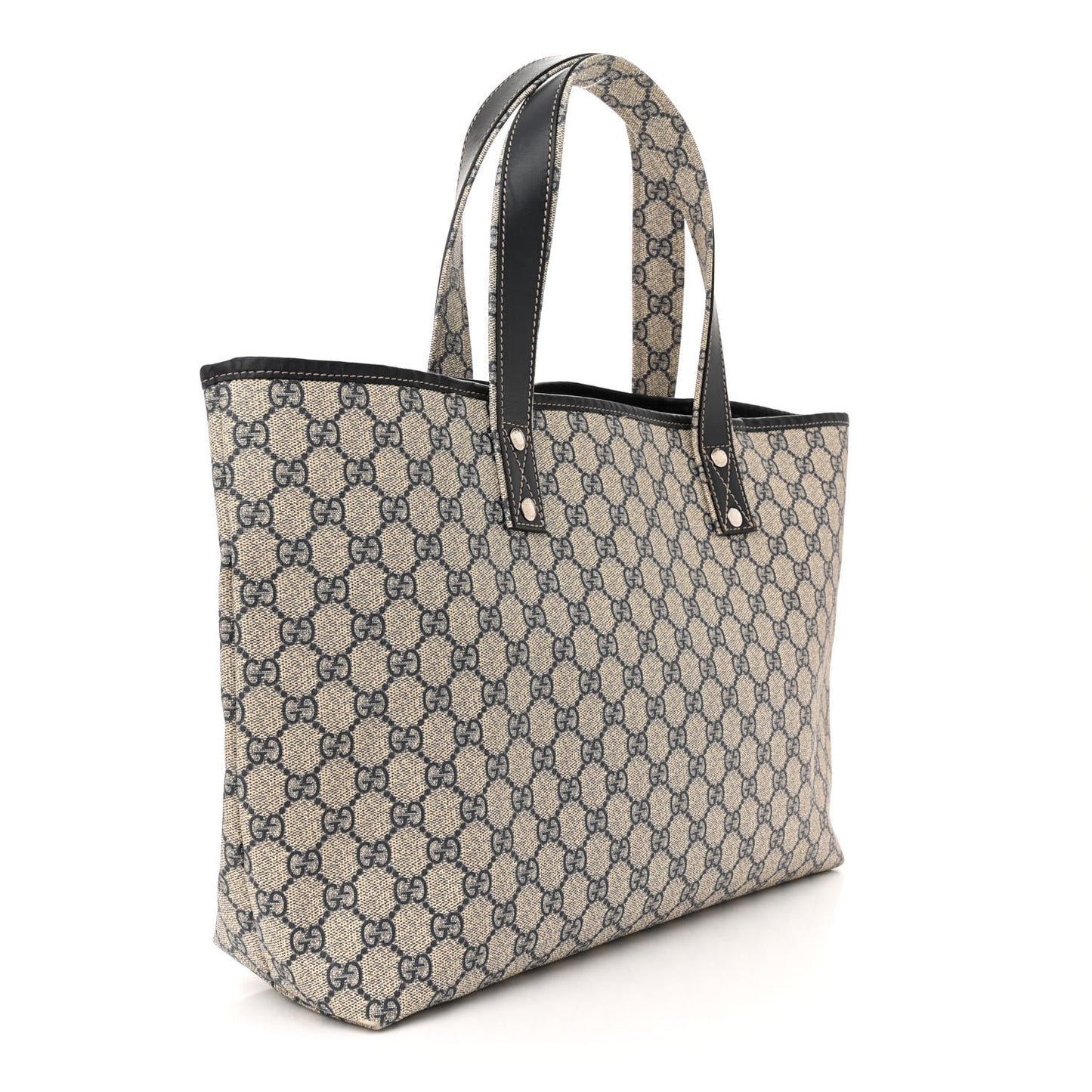 GG Plus Monogram Medium Signature Web Loop Tote Navy