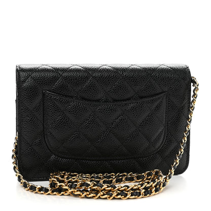 Chanel Caviar Quilted Wallet On Chain WOC Black 3 of 10