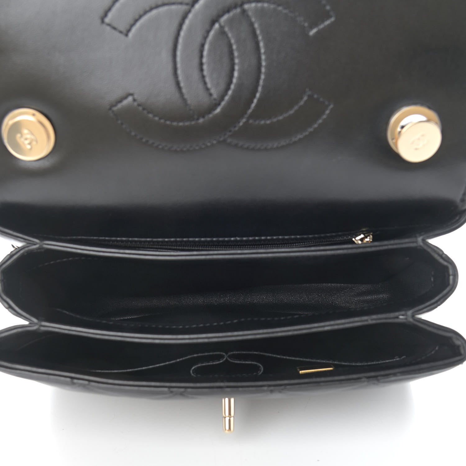 Chanel Lambskin Quilted Small Trendy CC Dual Handle Flap Bag Black 7 of 9
