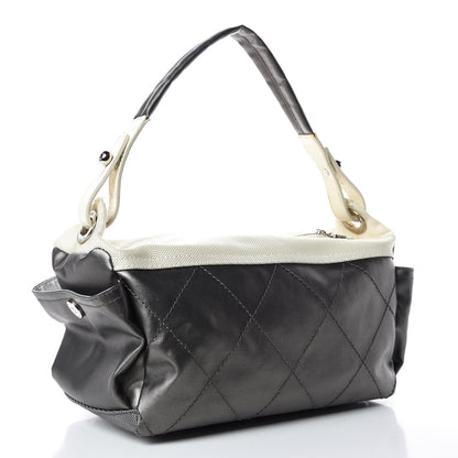 Chanel Coated Canvas Paris Biarritz Hobo Silver 3 of 9