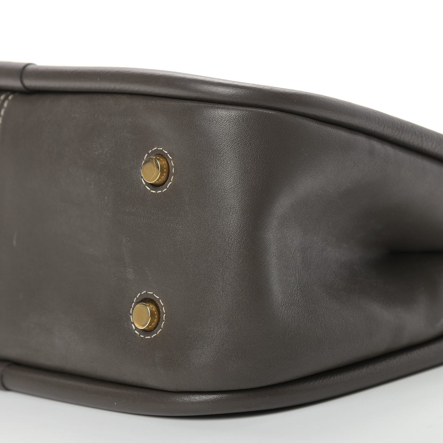 Small Classic Grain Calfskin Small Leighton Dark Grey