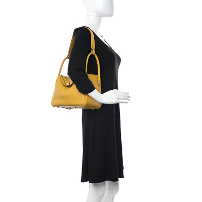 Hermes Taurillon Clemence Lindy 26 Jaune Ambre 2 of 9