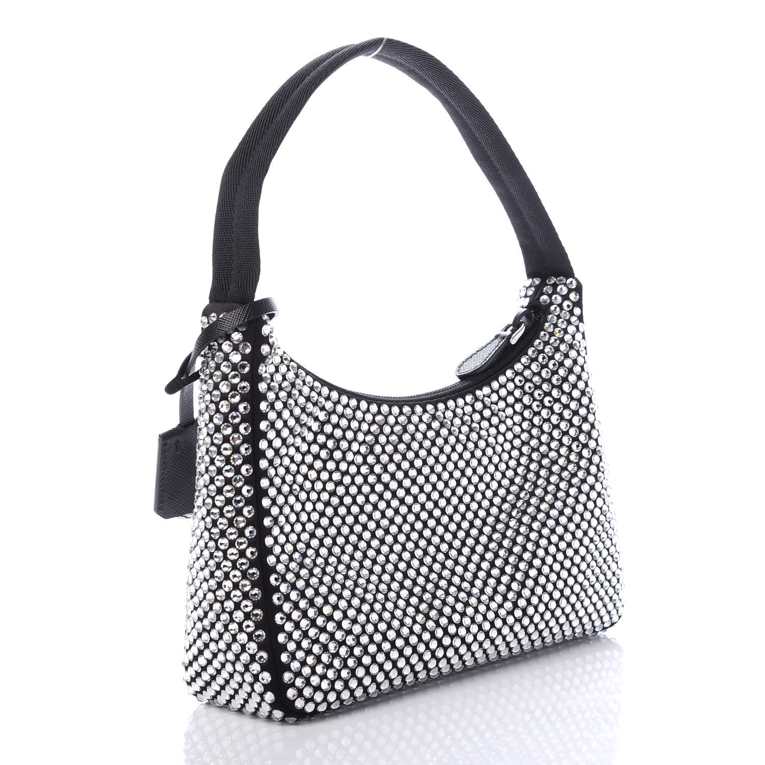 Prada Satin Crystal Mini Re-Edition 2000 Bag Cristal 3 of 10