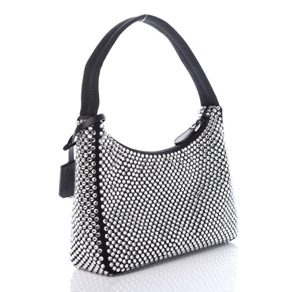 Prada Satin Crystal Mini Re-Edition 2000 Bag Cristal 3 of 10