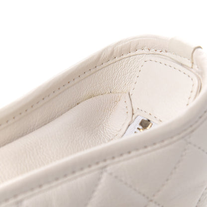 Chanel Patent Goatskin Quilted Small Gabrielle Hobo White 10 of 14