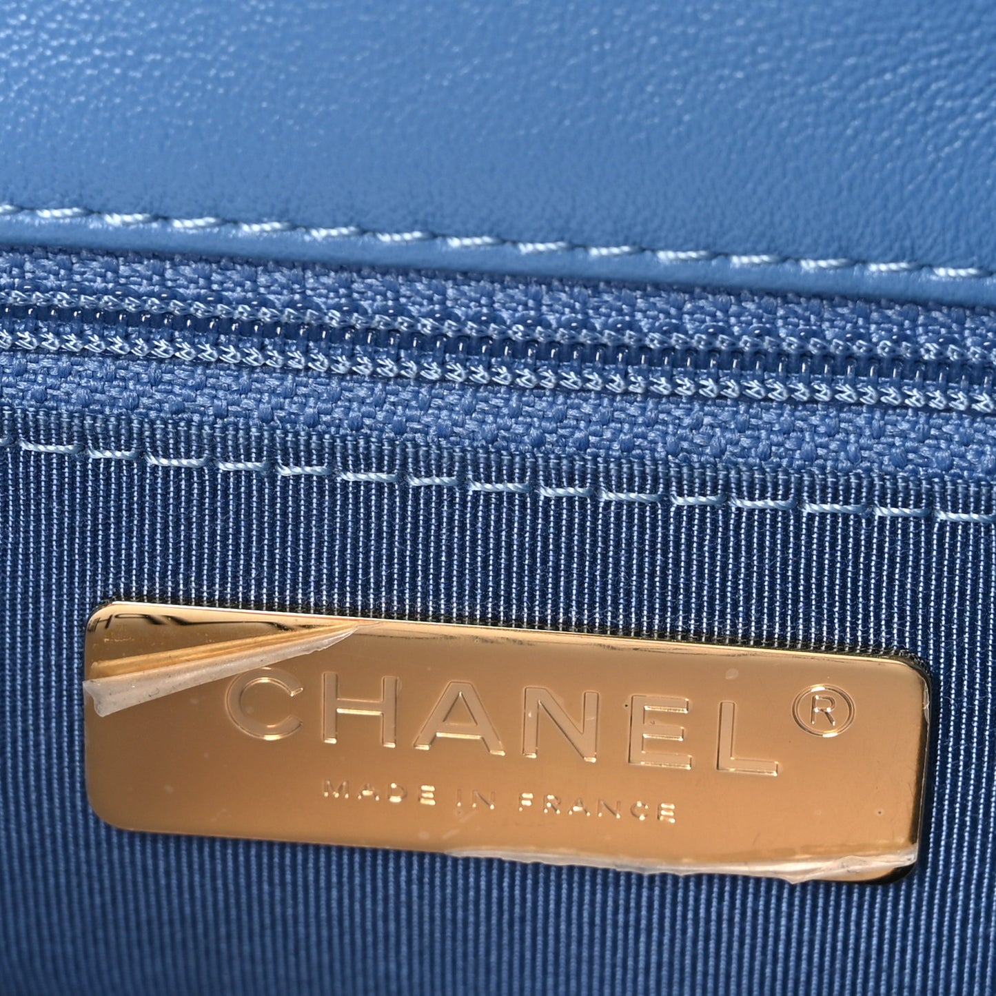 Lambskin Quilted Medium Chanel 19 Flap Blue