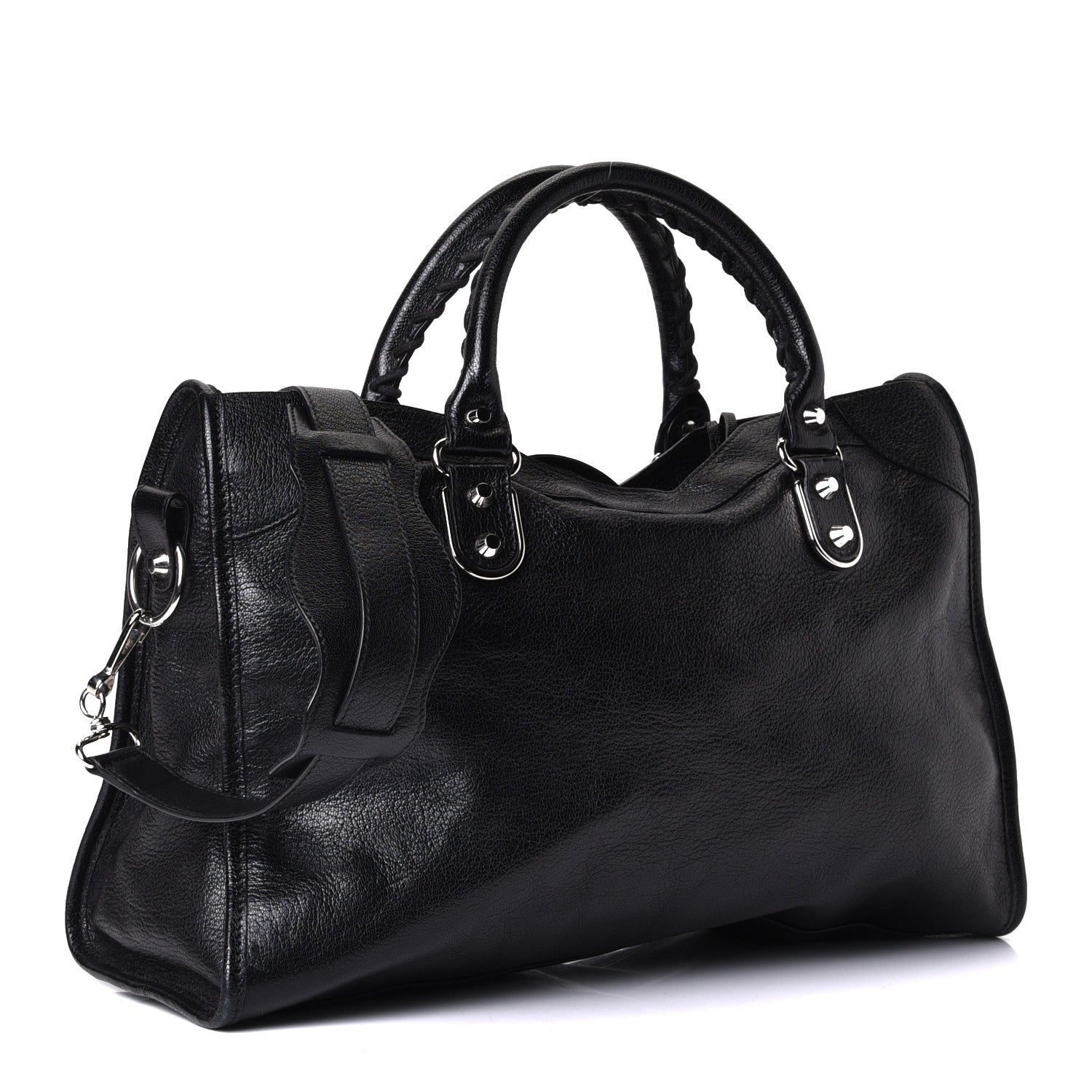 Balenciaga Chevre Silver Metallic Edge Hardware City Black 2 of 5