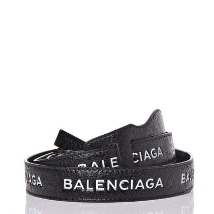 Balenciaga Agneau Classic Hardware Logo Shoulder Strap Black 2 of 5