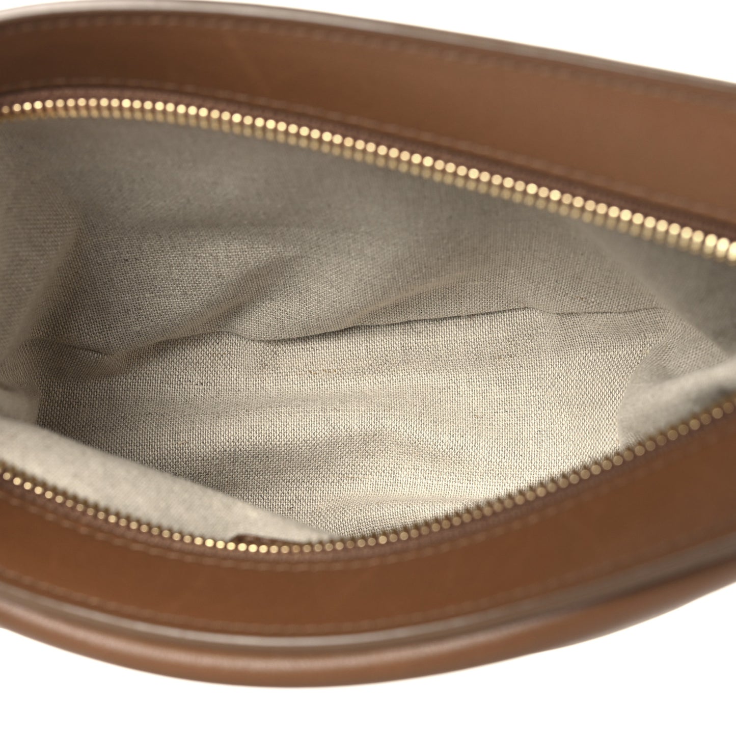 Soft Calfskin Moon Sling Bag Brown