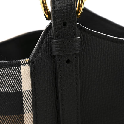 Burberry Grainy Calfskin House Check Small Canterbury Black 11 of 12