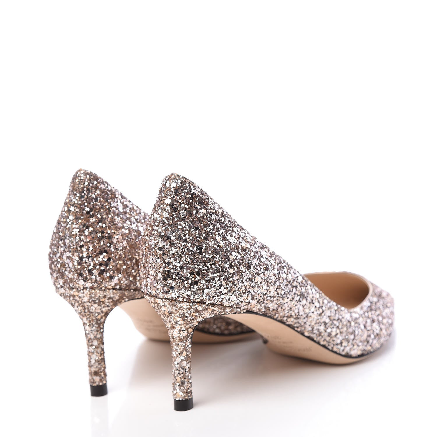 Jimmy Choo Glitter Pointy Toe Romy 60 Pumps 36.5 Ballet Pink 4 of 10
