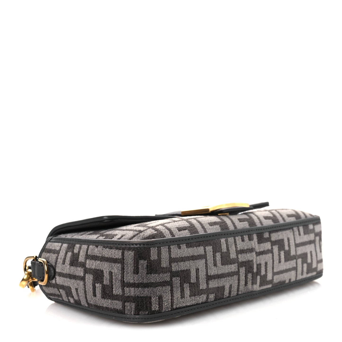 Chenille FF Embroidered Baguette Antracite Asfalto