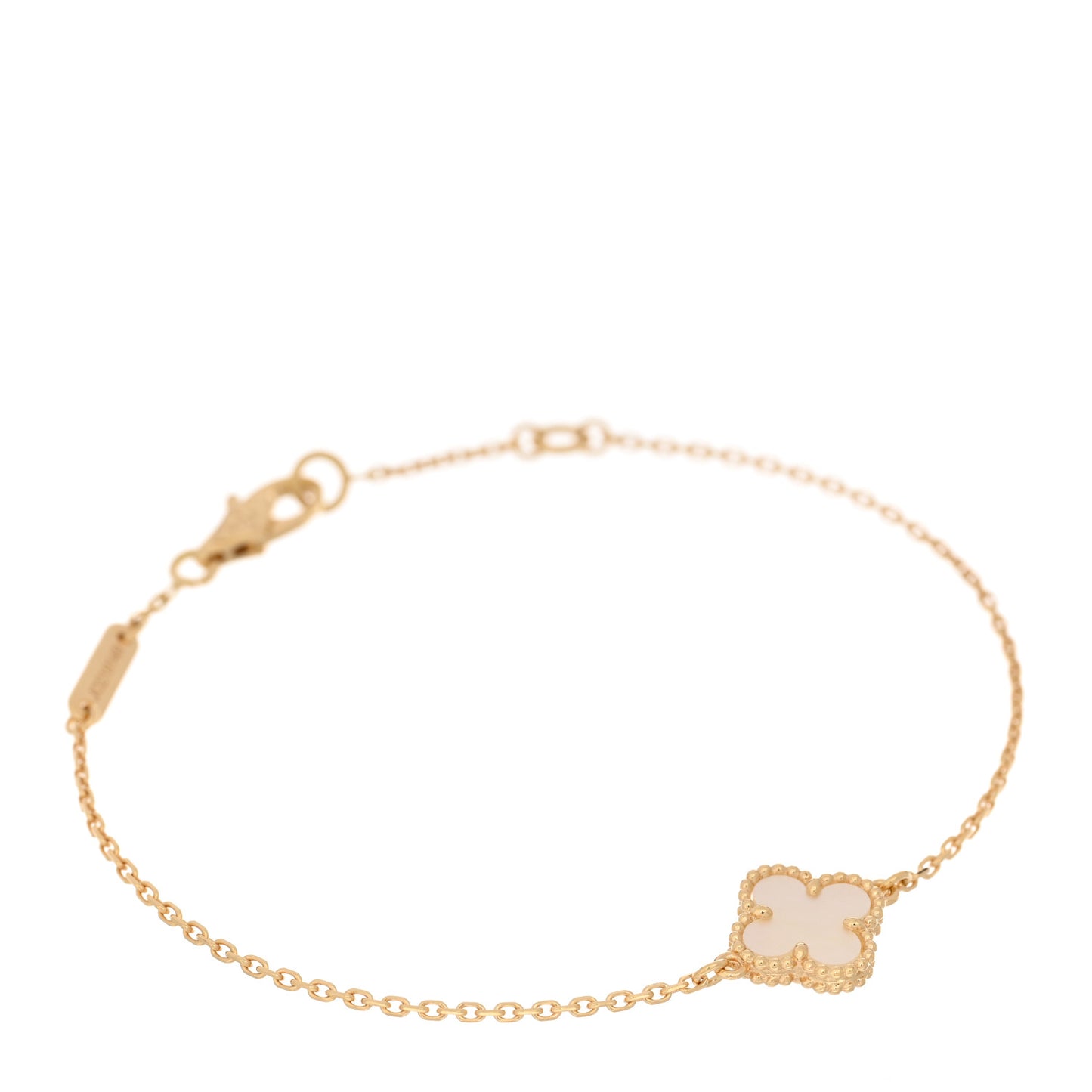 18K Yellow Gold Mother of Pearl Sweet Alhambra Bracelet