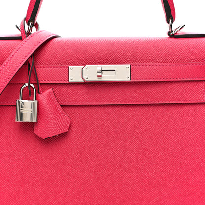 Hermes Epsom Verso Kelly Sellier 28 Framboise Prune 8 of 13