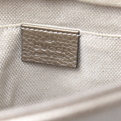 Gucci Metallic Pebbled Calfskin Small Soho Disco Bag Golden Beige 6 of 10