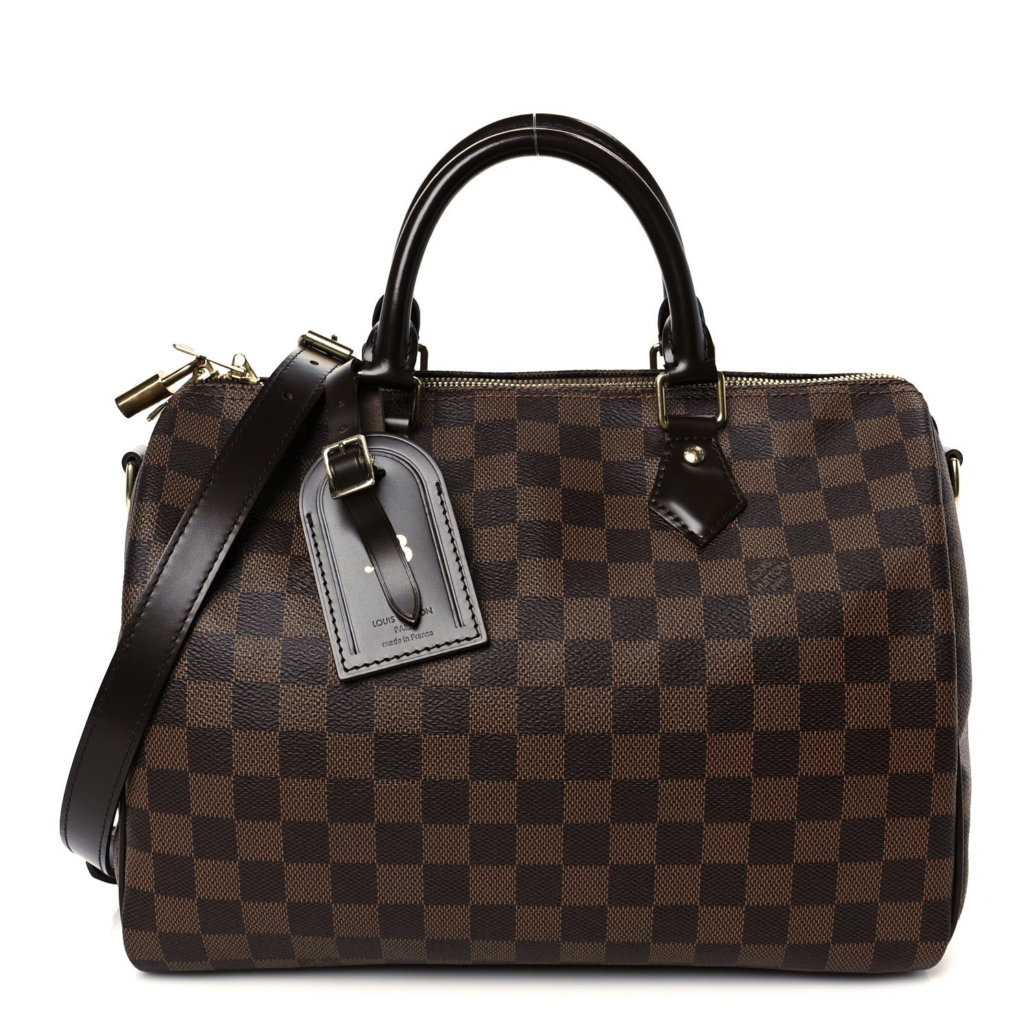 Louis Vuitton Damier Ebene Speedy Bandouliere 30 1 of 12