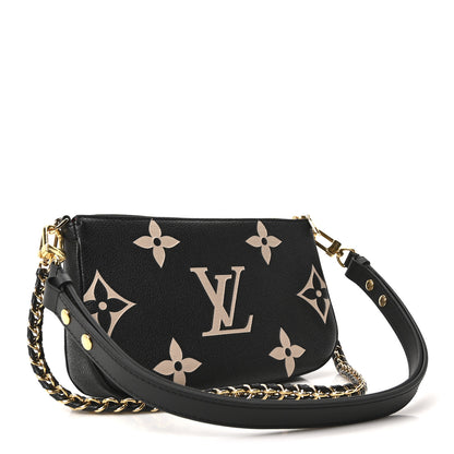 Louis Vuitton Empreinte Monogram Giant Multi Pochette Accessories Black Beige 3 of 10