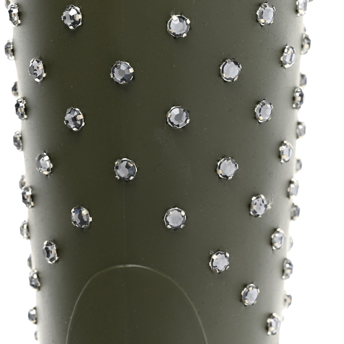 Rubber Studded Festival Rain Boots 37 New Kaki Fonce