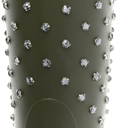 Saint Laurent Rubber Studded Festival Rain Boots 37 New Kaki Fonce 11 of 14
