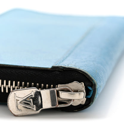 Louis Vuitton Taigarama Vertical Zippy Wallet Blue Lagoon 9 of 10