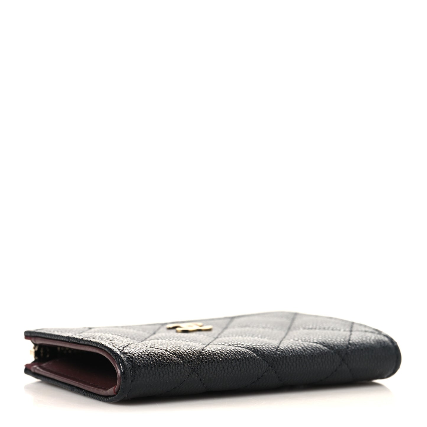 Caviar Quilted Zipped Key Holder Case Black