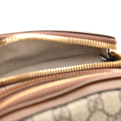 Gucci GG Supreme Monogram Textured Calfskin Retro Interlocking G Belt Bag Beige Ebony Brown Sugar 6 of 12