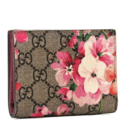 Gucci GG Supreme Monogram Blooms Card Case Beige Multicolor Dry Rose 3 of 11