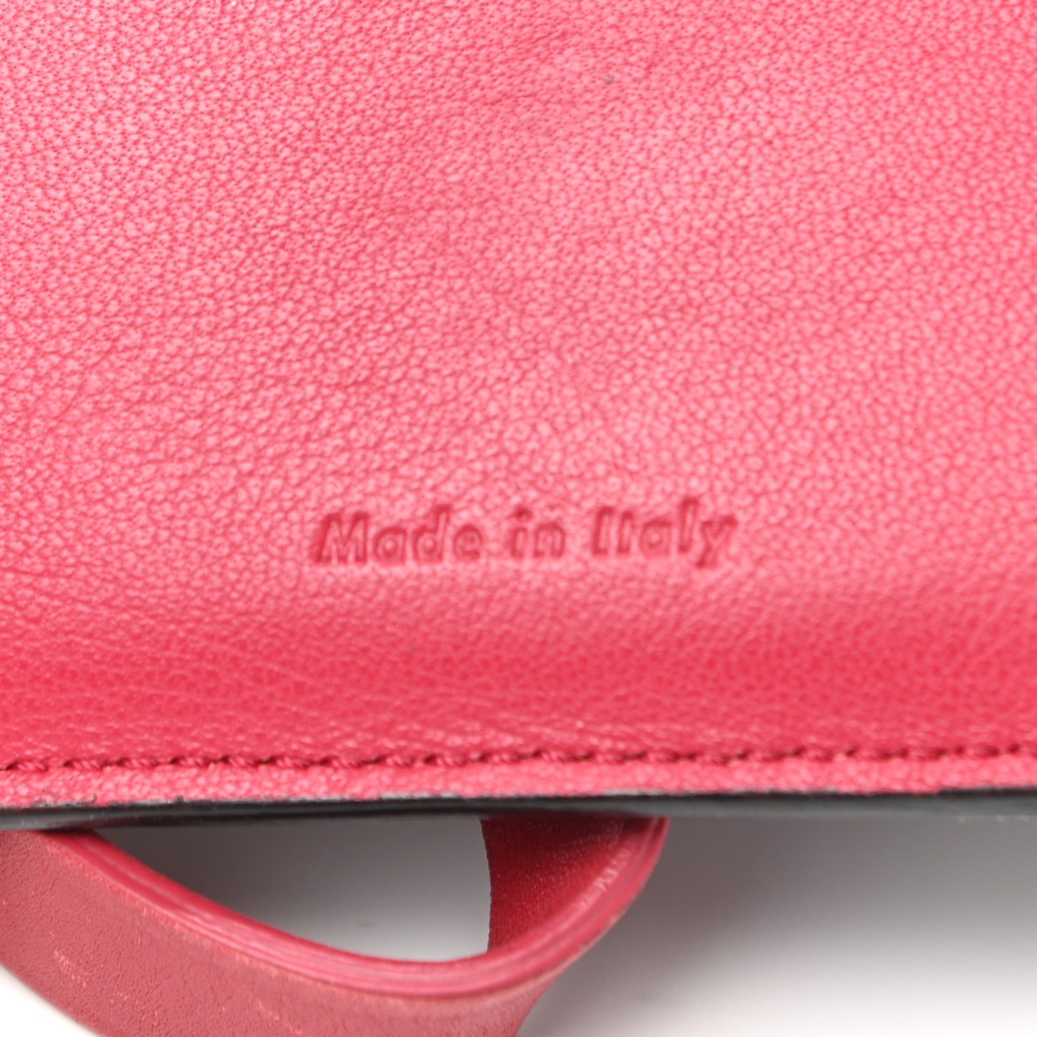 Celine Grained Calfskin Large Multifunction Strap Wallet Black Pink 7 of 10