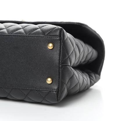 Chanel Caviar Quilted Medium Coco Handle Flap Black 10 of 11