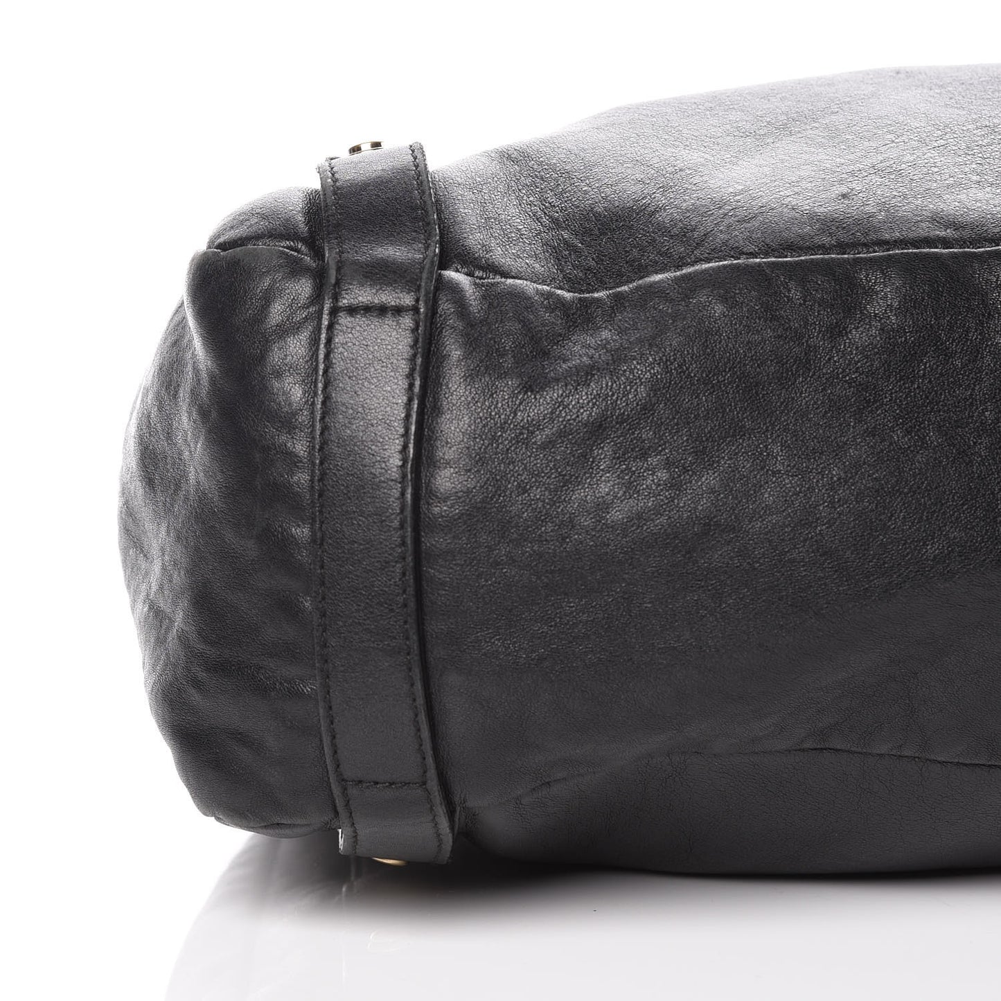 Calfskin Medium Abbey Shoulder Bag Black