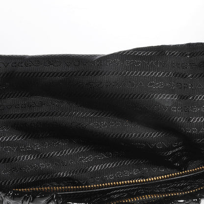 Prada Vernice Gaufre Clutch Black 7 of 10