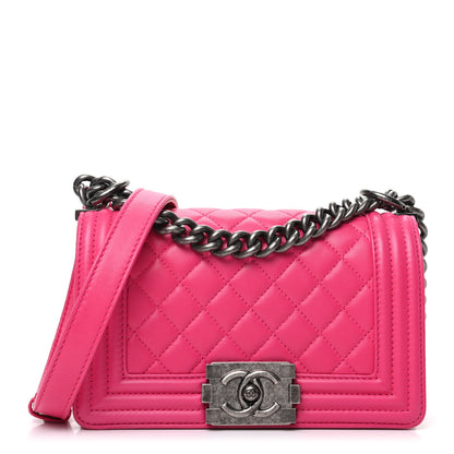 Chanel Lambskin Quilted Small Boy Flap Pink 1 of 9