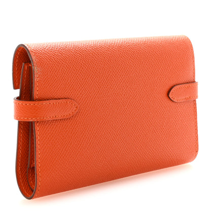 Hermes Epsom Medium Kelly Wallet Feu 3 of 6