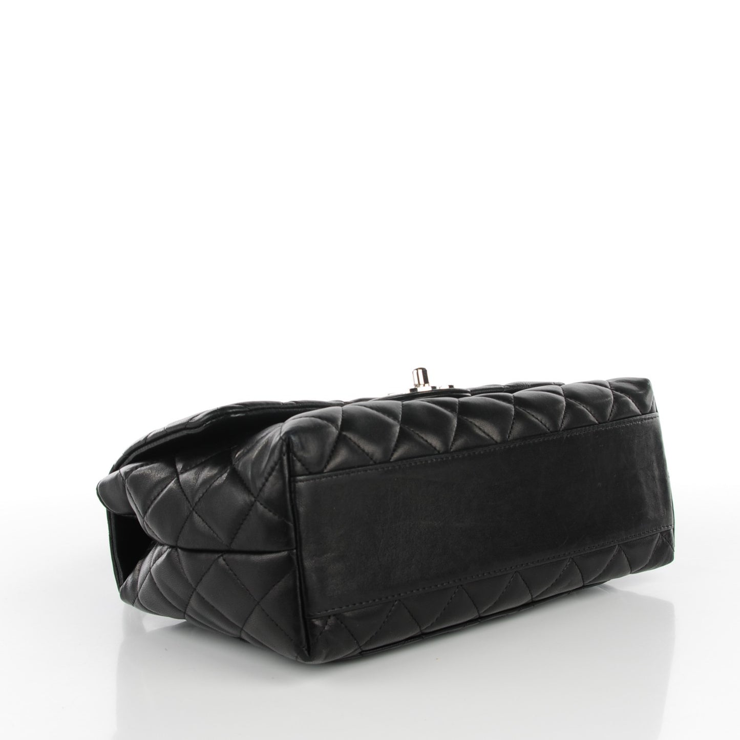 Lambskin Quilted Medium Kelly Flap Black