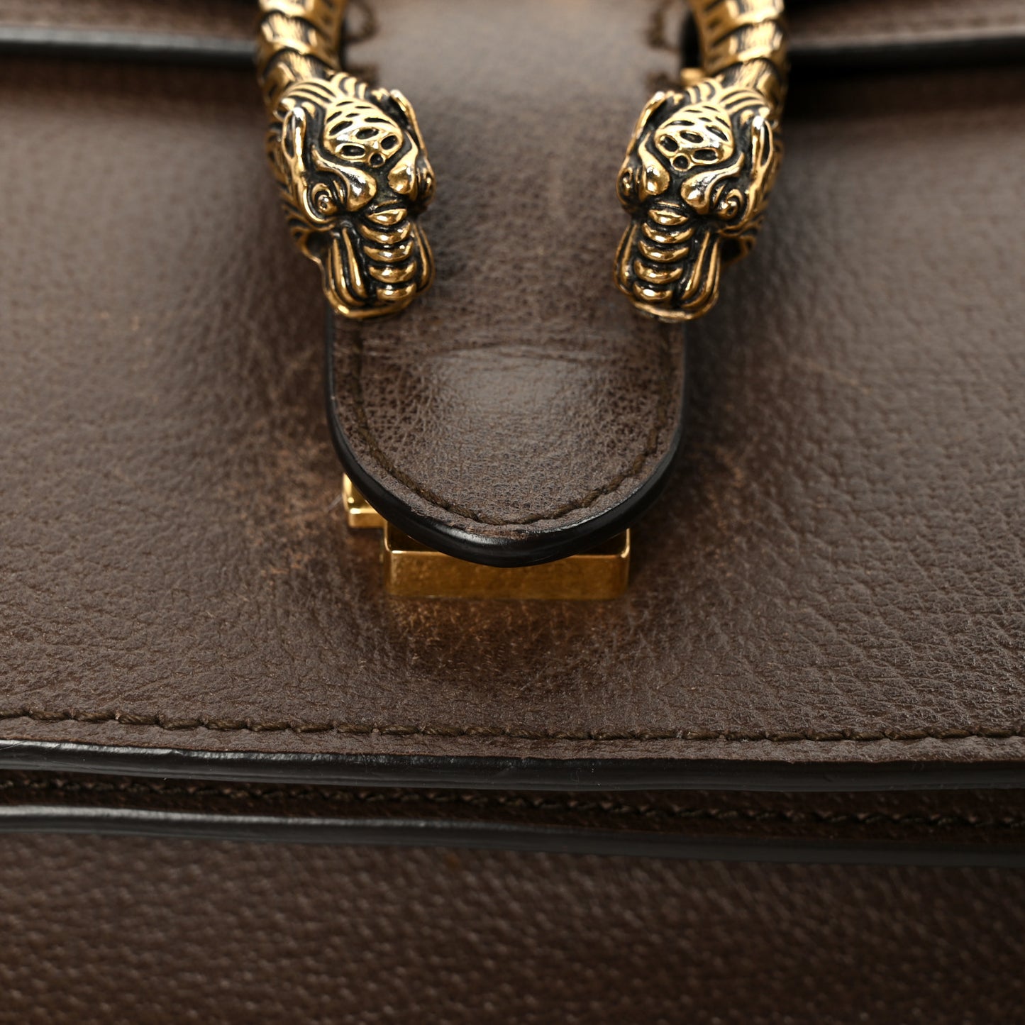 Textured Calfskin Web Medium Dionysus Shoulder Bag New Acero